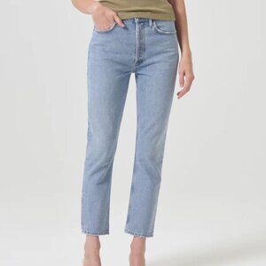 AGOLDE Riley High Rise Straight Crop Jeans